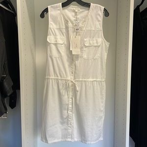 SOFT JOIE button down tie waist sleeveless dress